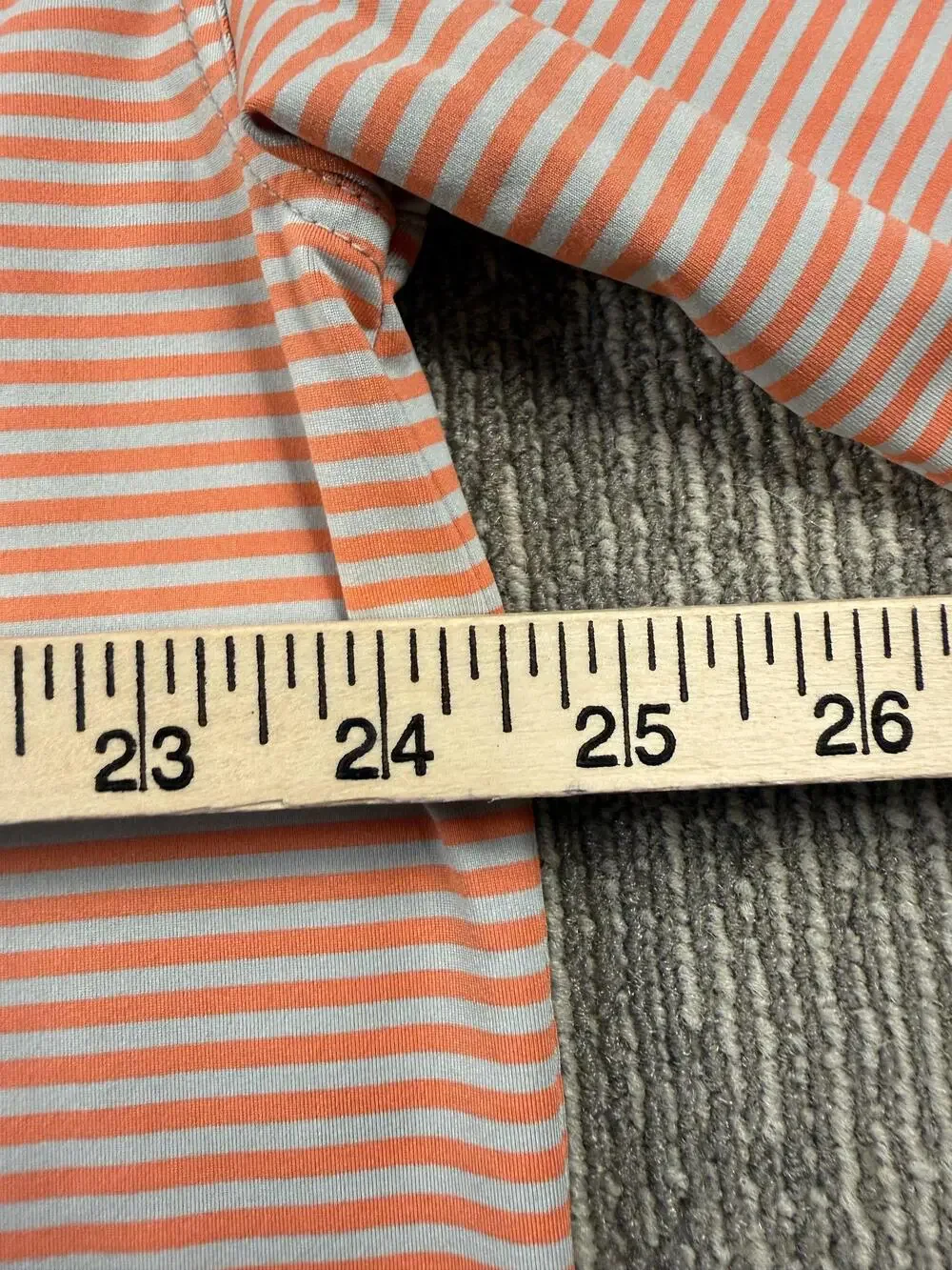Onward Reserve Polo Shirt Mens 2XL Orange Stripe Lightweight Short Sleeve Casual